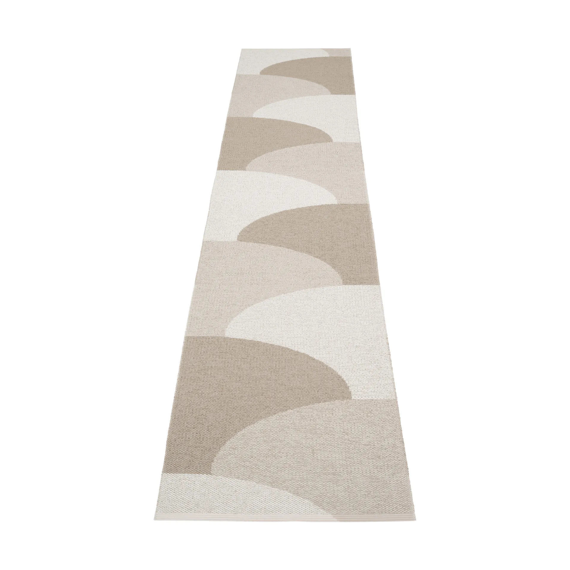 Hill matta, Dark linen-linen-fossil grey 360x70 cm Pappelina