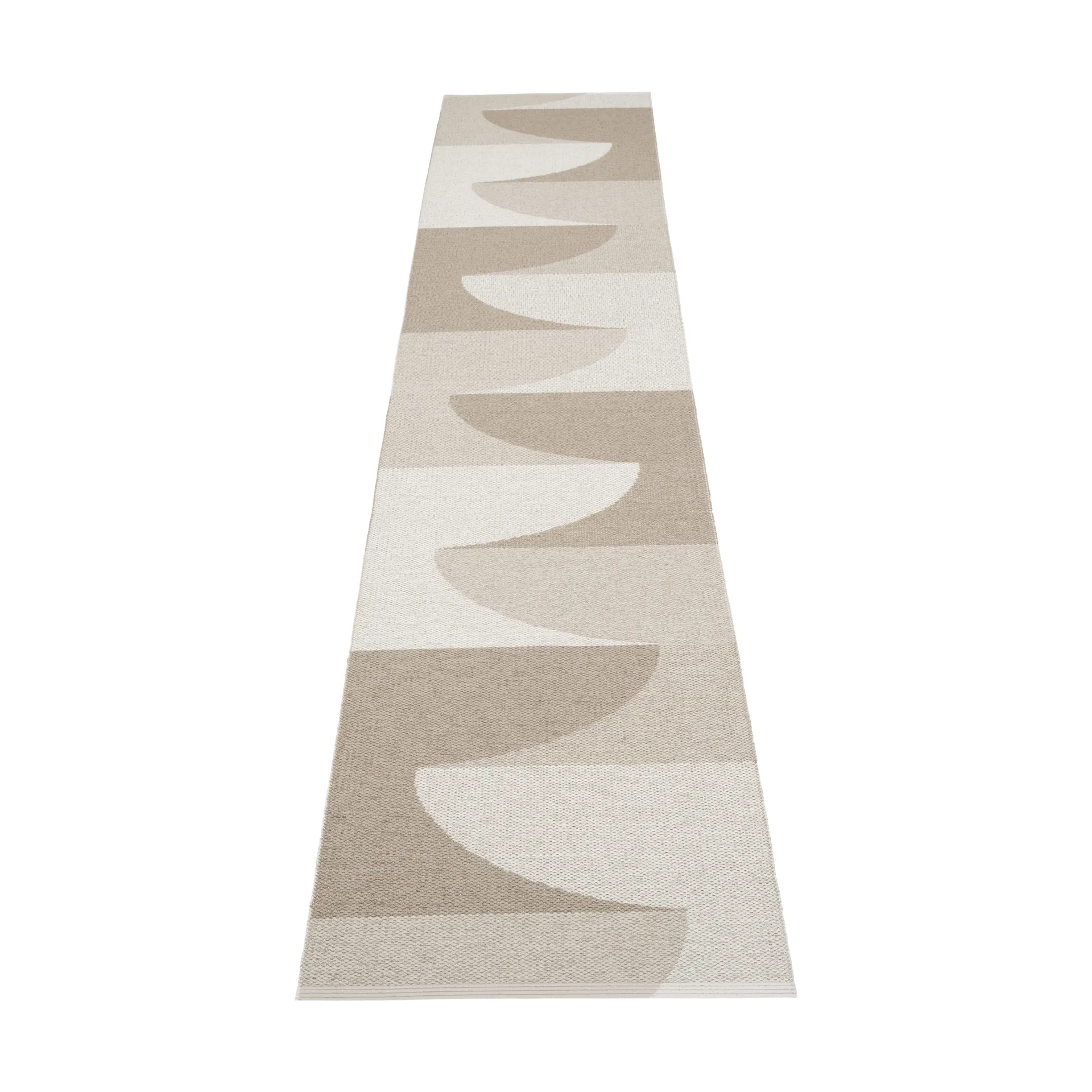 Hill matta, Dark linen-linen-fossil grey 360x70 cm Pappelina