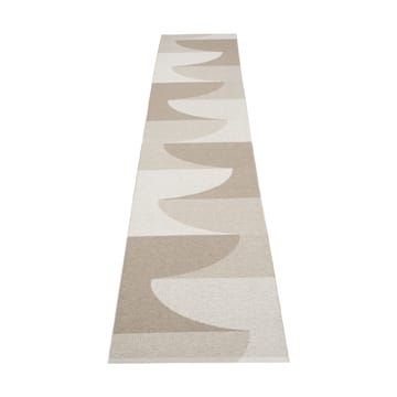 Hill matta - Dark linen-linen-fossil grey 360x70 cm - Pappelina