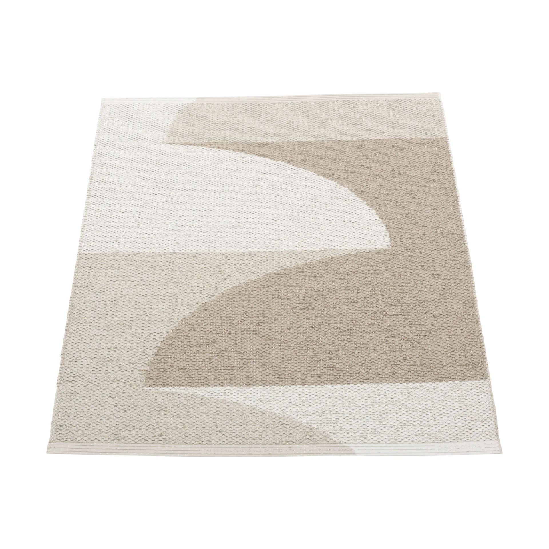 Hill matta, Dark linen-linen-fossil grey 90x70 cm Pappelina