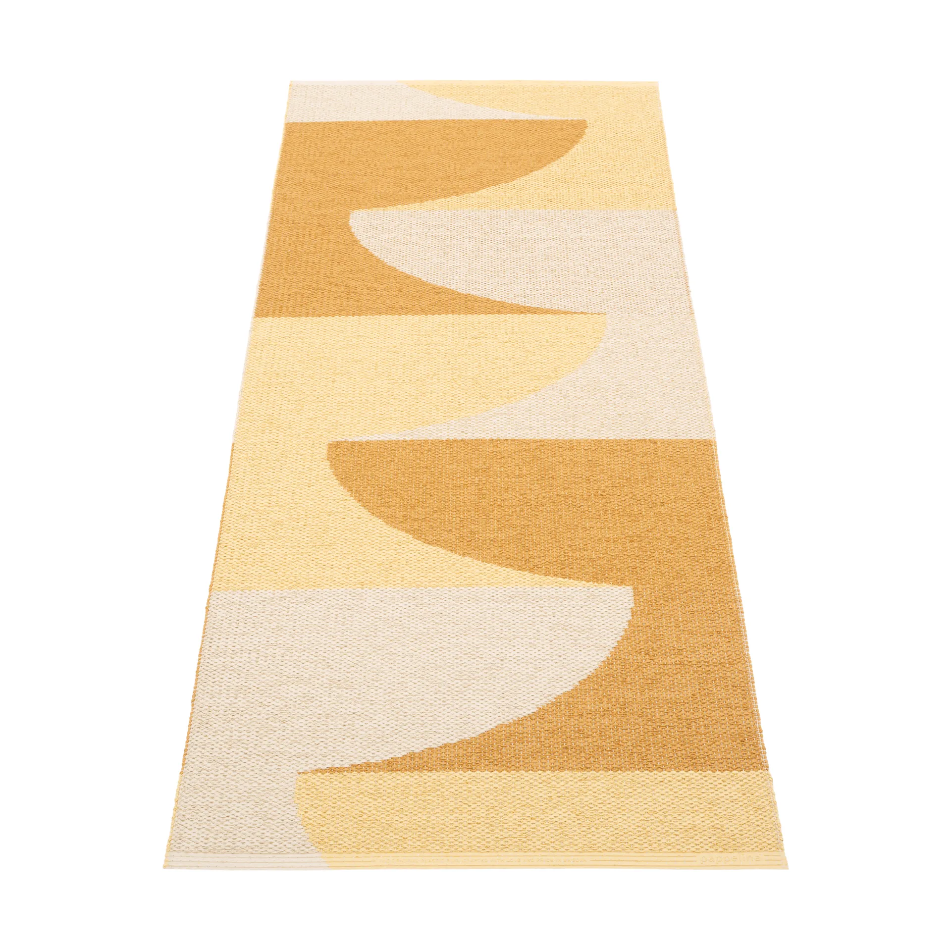 Hill matta, Ochre-pale yellow-cream 180x70 cm Pappelina