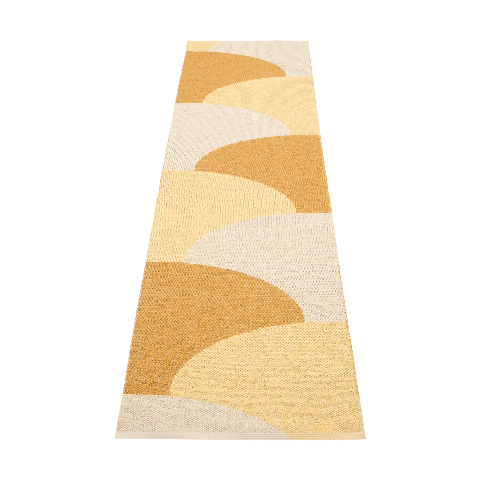 Hill matta, Ochre-pale yellow-cream 180x70 cm Pappelina