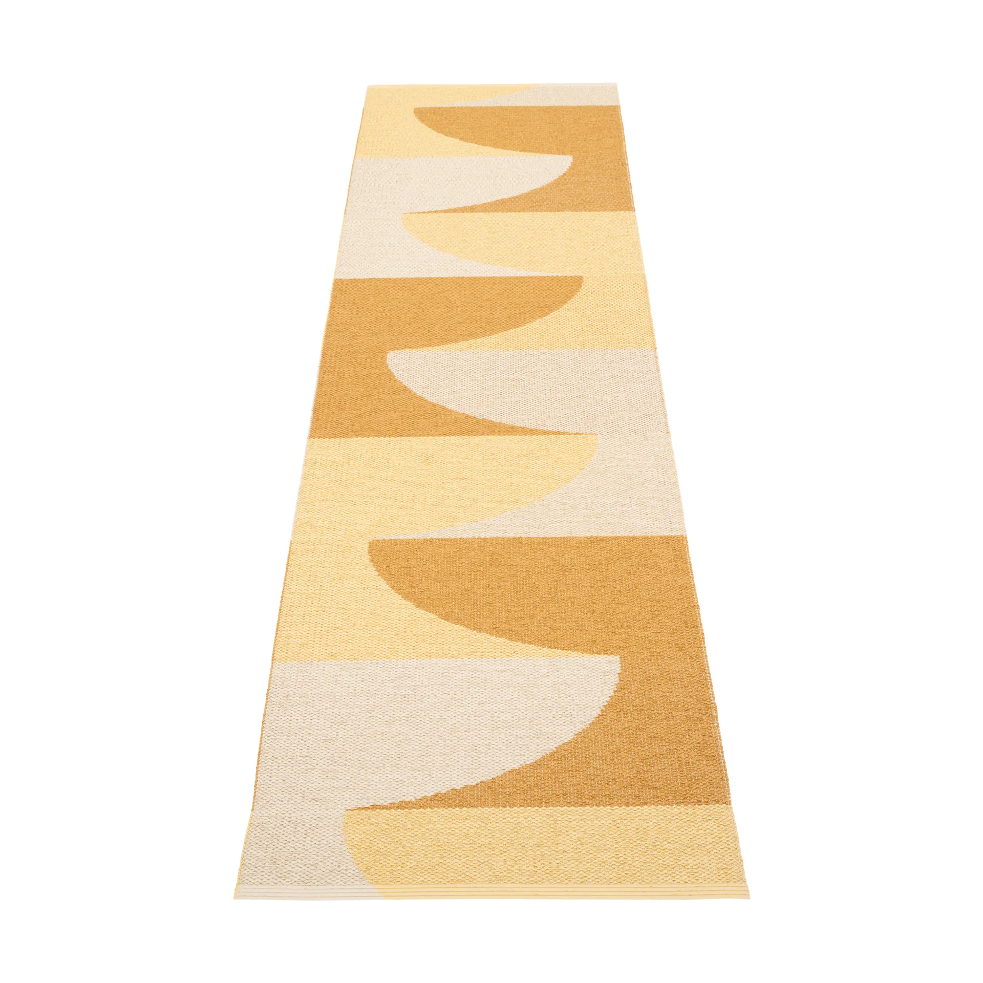 Hill matta, Ochre-pale yellow-cream 180x70 cm Pappelina