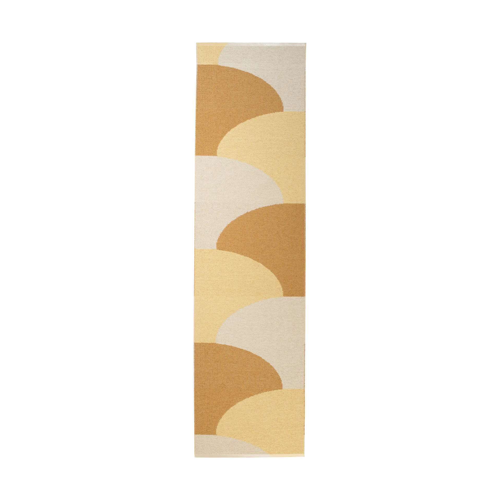 Hill matta, Ochre-pale yellow-cream 270x70 cm Pappelina