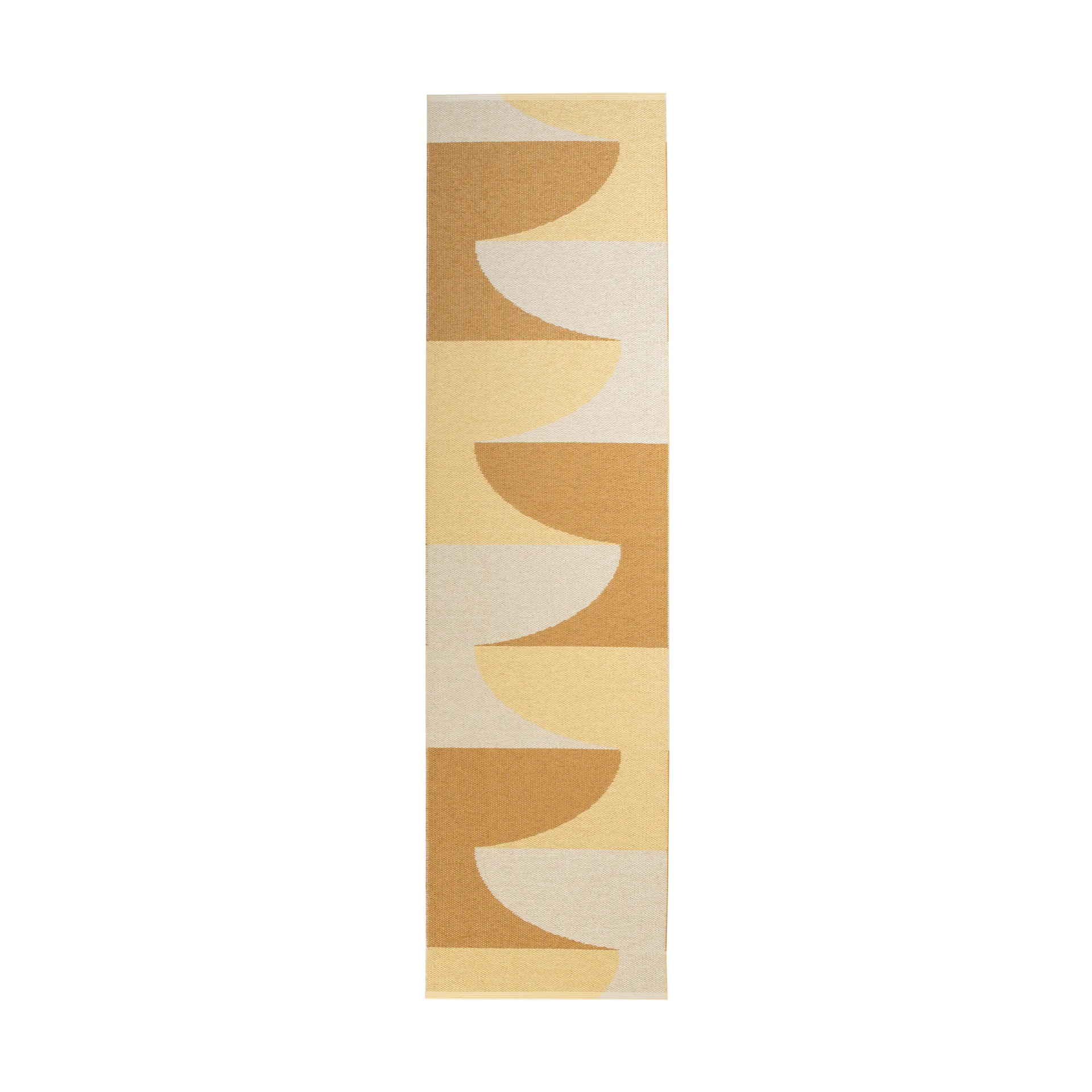 Hill matta, Ochre-pale yellow-cream 270x70 cm Pappelina