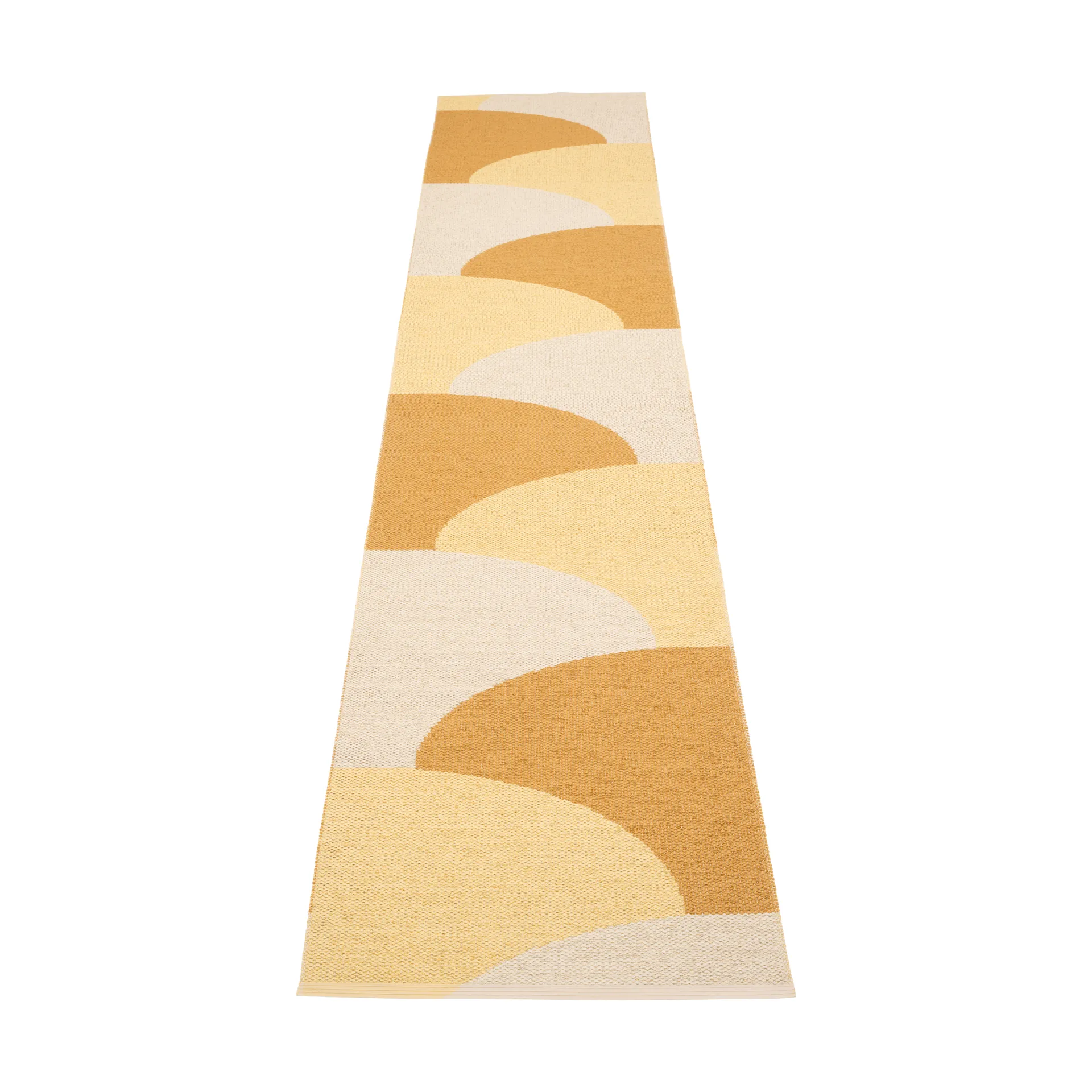 Hill matta, Ochre-pale yellow-cream 360x70 cm Pappelina