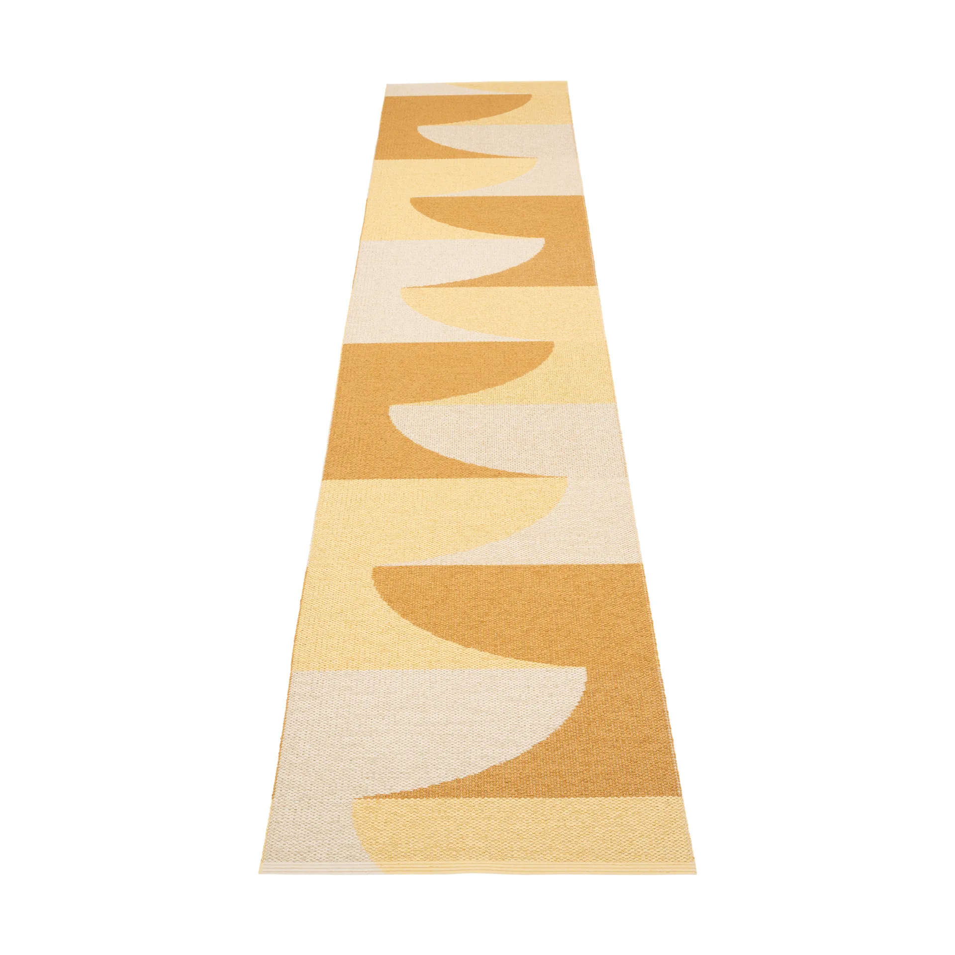 Hill matta, Ochre-pale yellow-cream 360x70 cm Pappelina