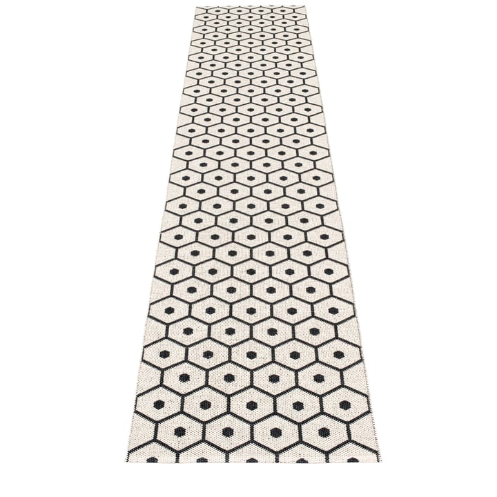 Honey gångmatta black/vanilla, 70x350 cm Pappelina