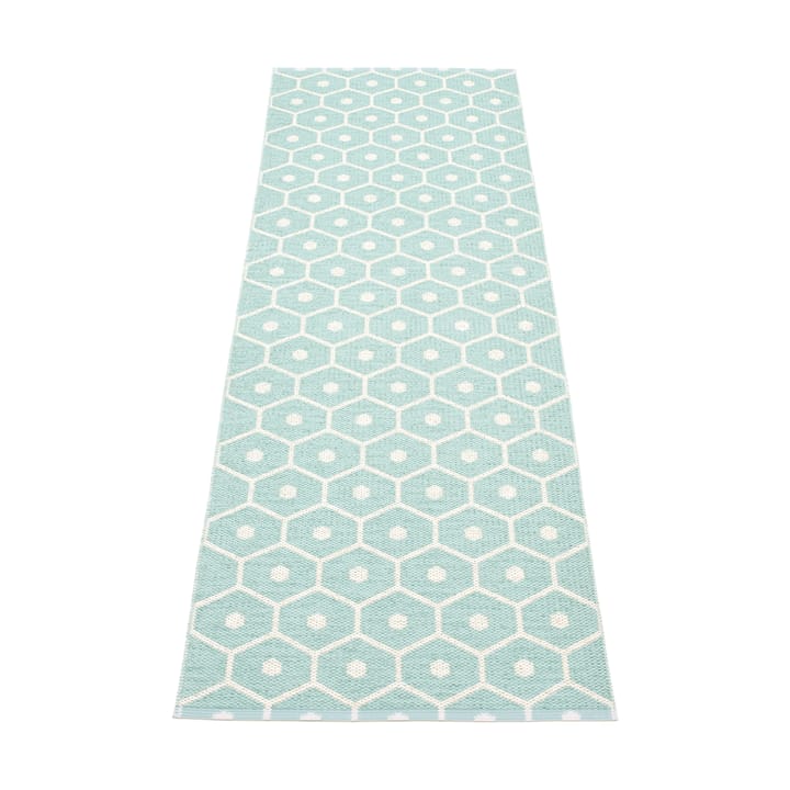 Honey gångmatta pale turquoise/vanilla, - 70x225 cm - Pappelina