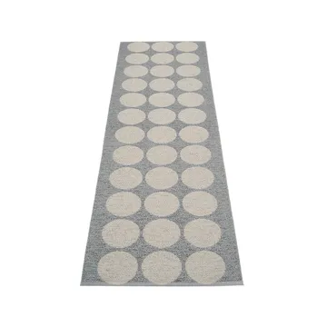 Hugo gångmatta - Granit metallic/warm grey, 70x160 cm - Pappelina