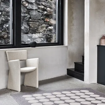 Hugo gångmatta - Granit metallic/warm grey, 70x160 cm - Pappelina