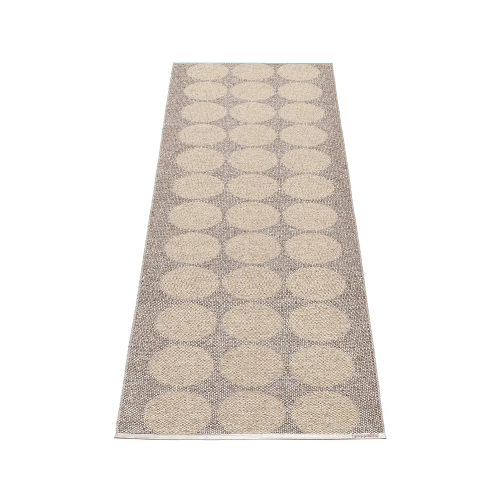 Hugo gångmatta mud metallic/mud, 70x160 cm Pappelina