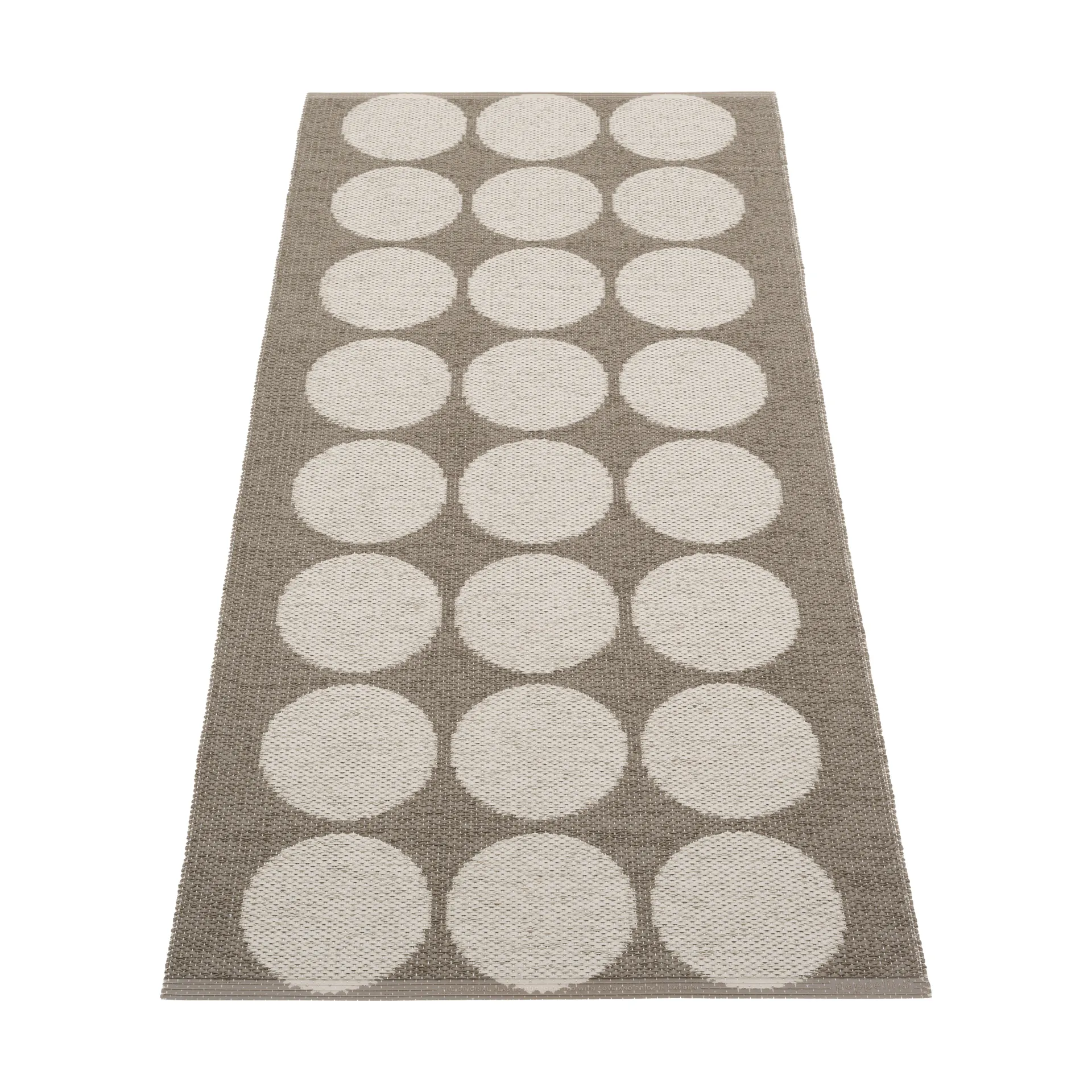 Hugo gångmatta, Walnut/linen, 70x160 cm Pappelina