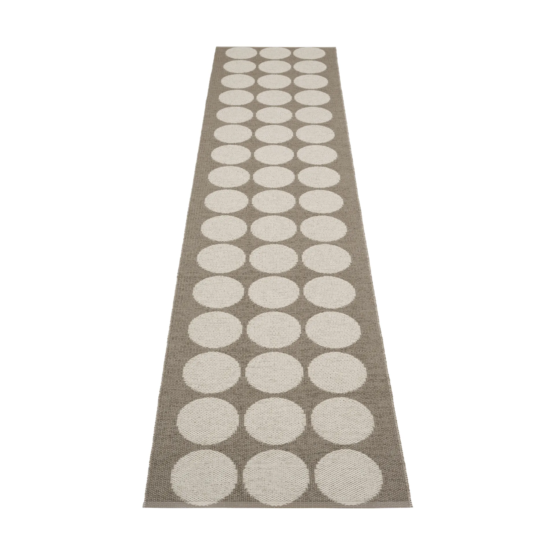 Hugo gångmatta, Walnut/linen, 70x400 cm Pappelina
