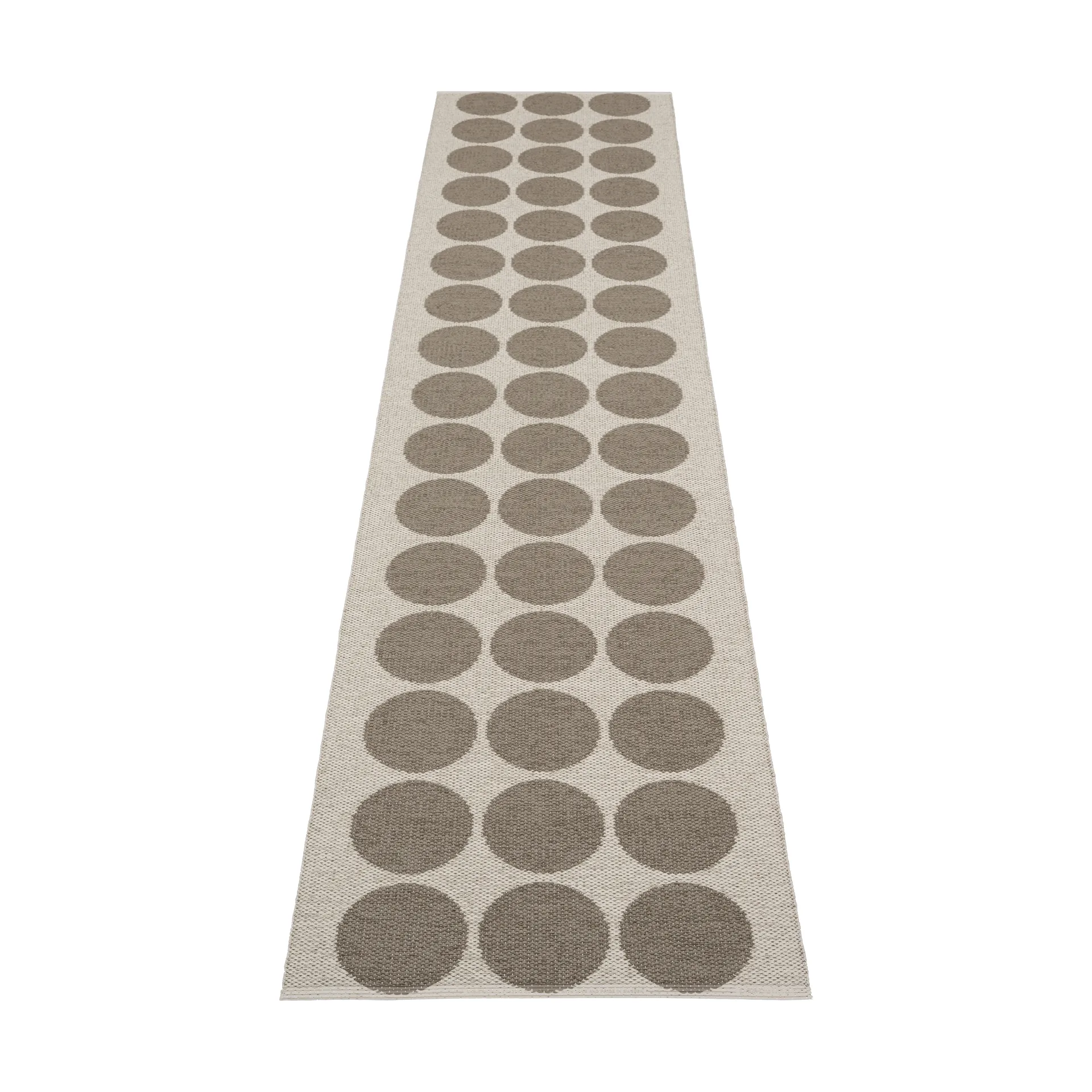 Hugo gångmatta, Walnut/linen, 70x400 cm Pappelina