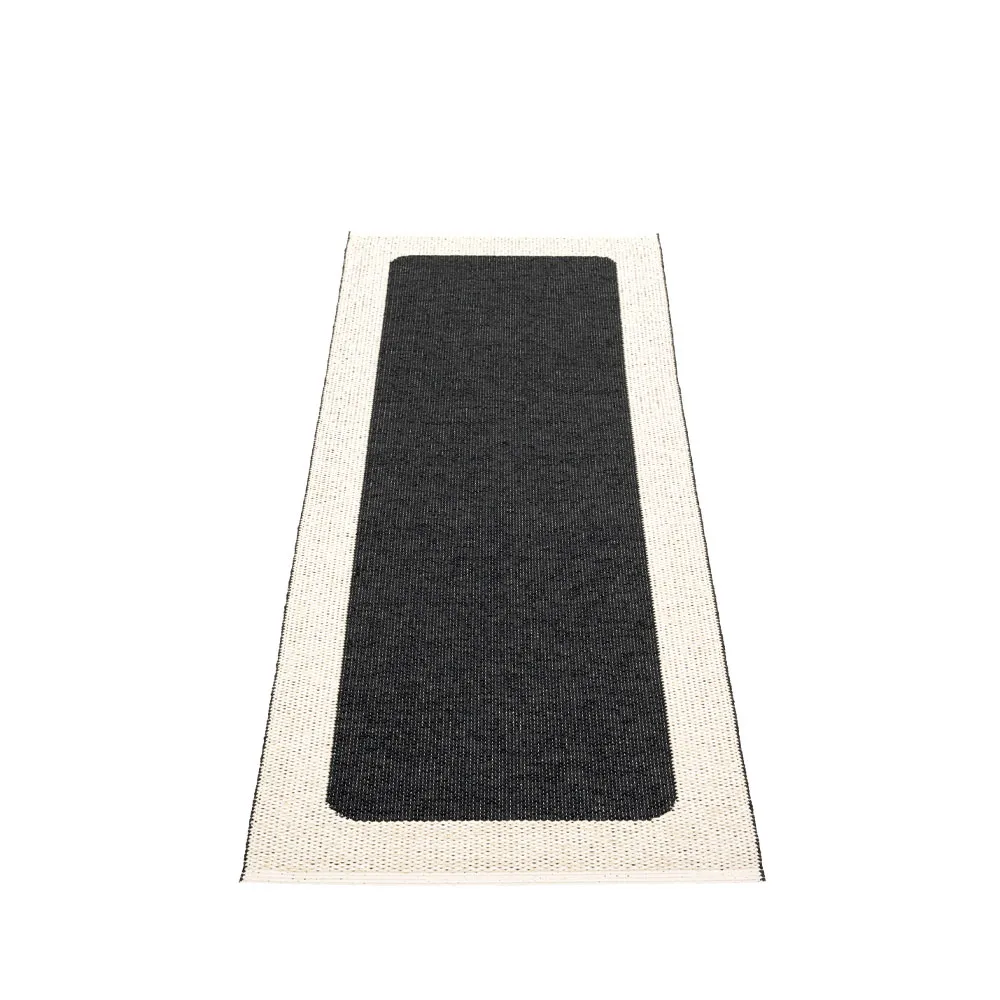 Ilda gångmatta, black, 70x180 cm Pappelina