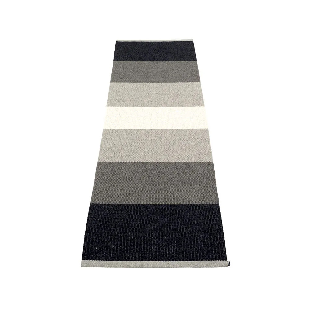Pappelina Kim gångmatta black, 70x240 cm | Skandinavisk Design | Plastmattor | Svart
