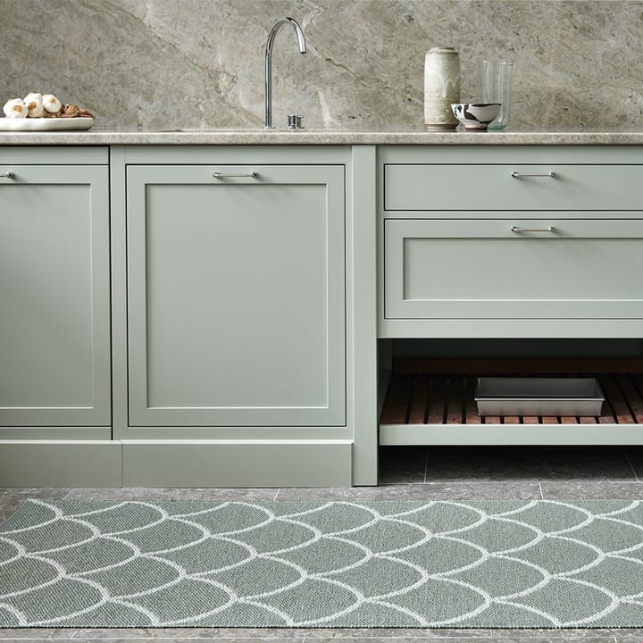 Kotte gångmatta, fossil grey/white, 70x225 cm Pappelina