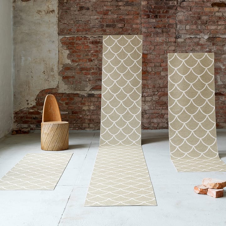 Kotte gångmatta, fossil grey/white, 70x225 cm Pappelina