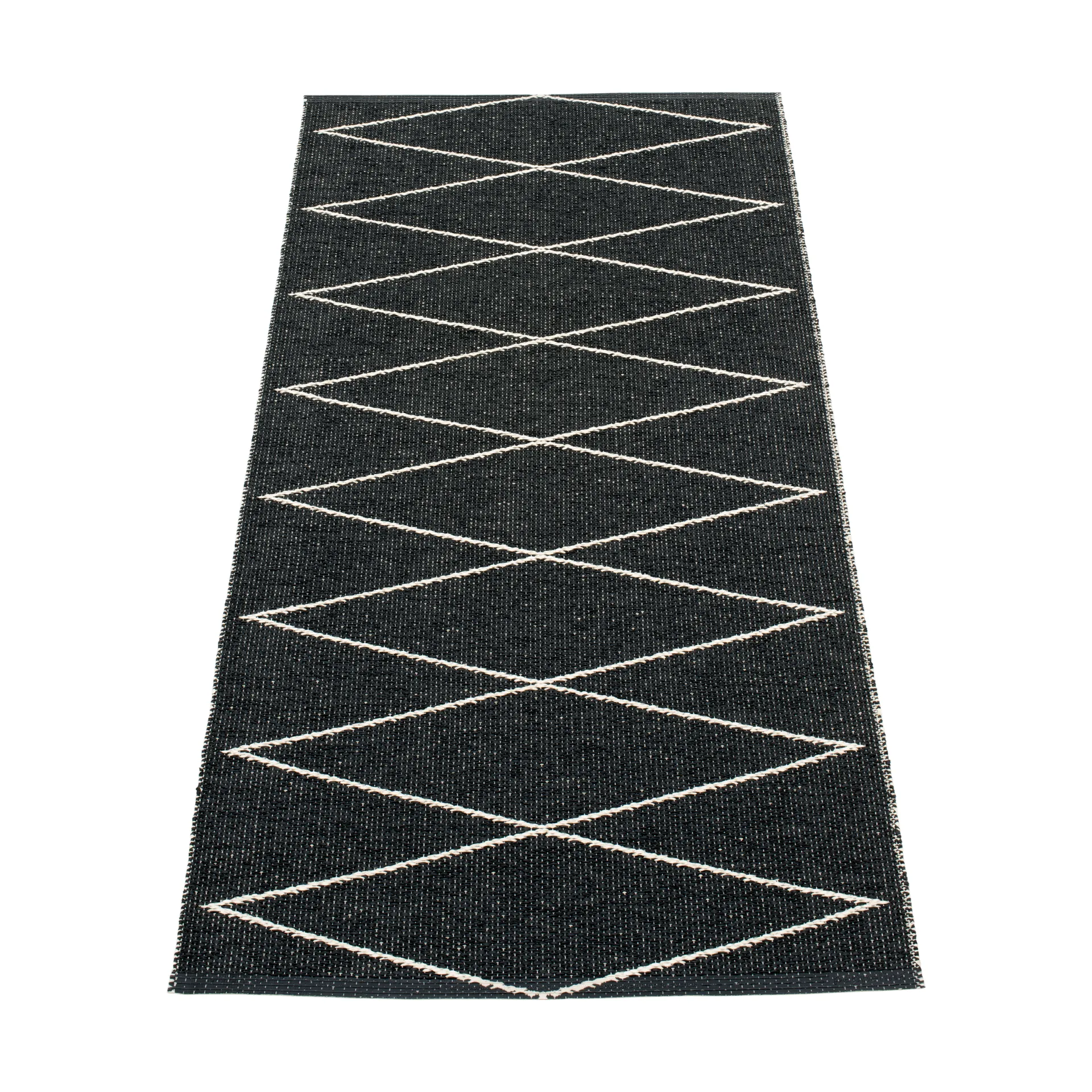 Max gångmatta black/vanilla, 70x160 cm Pappelina