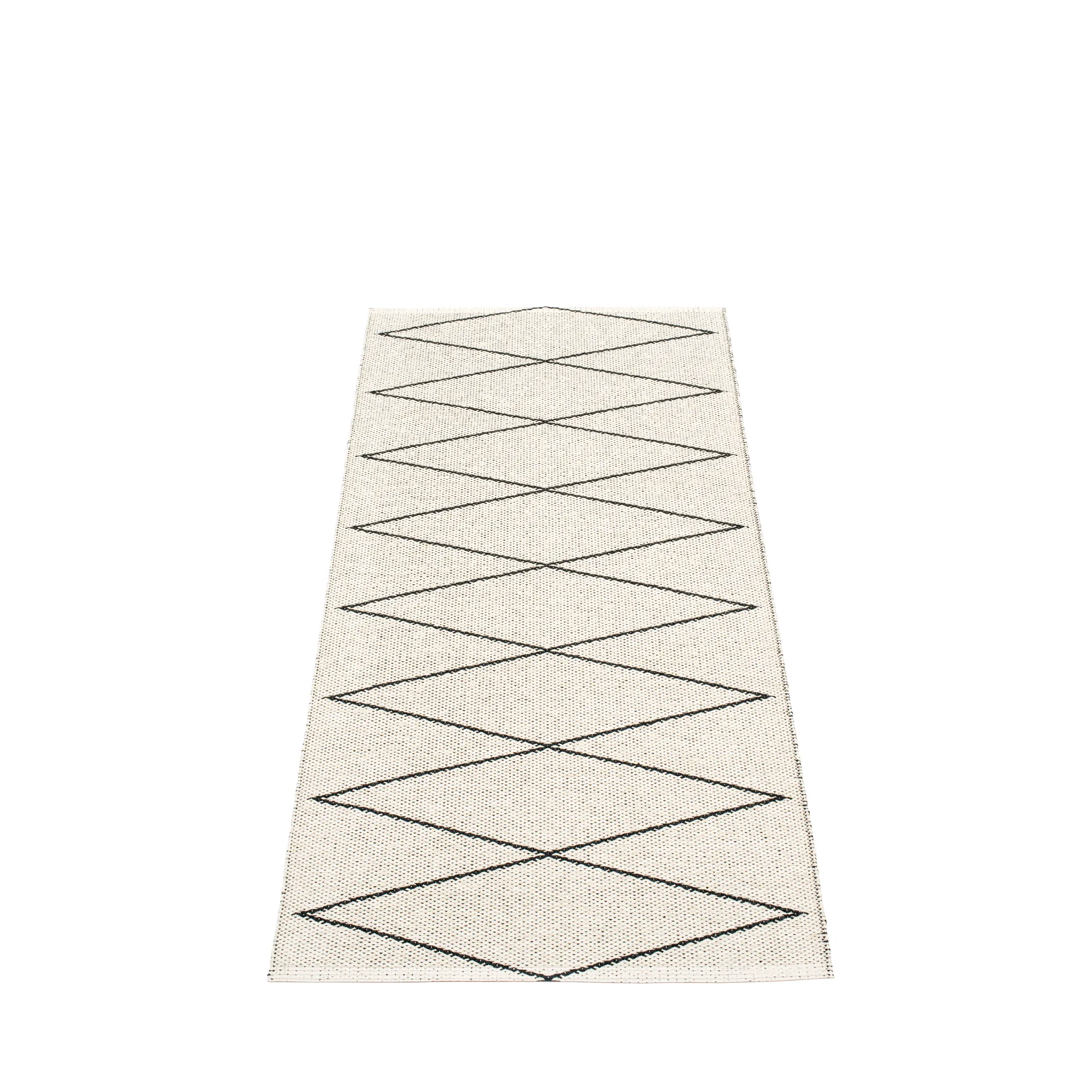 Max gångmatta black/vanilla, 70x160 cm Pappelina