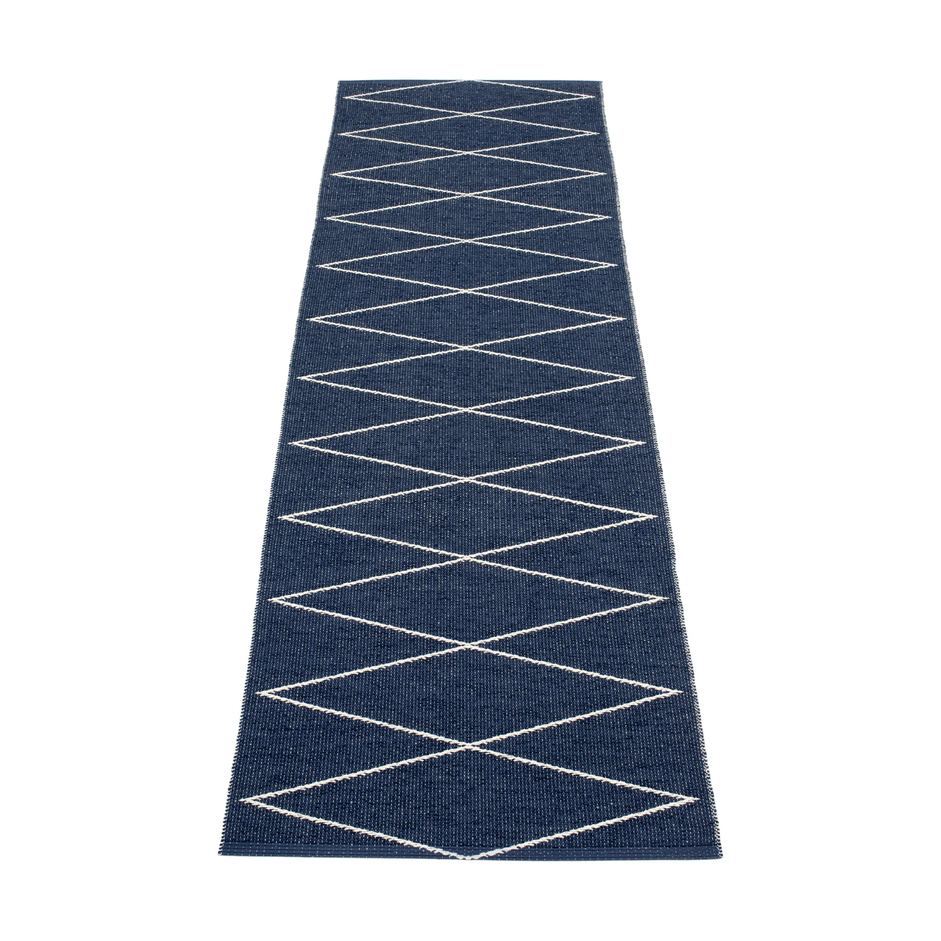 Max gångmatta dark blue/vanilla, 70x400 cm Pappelina