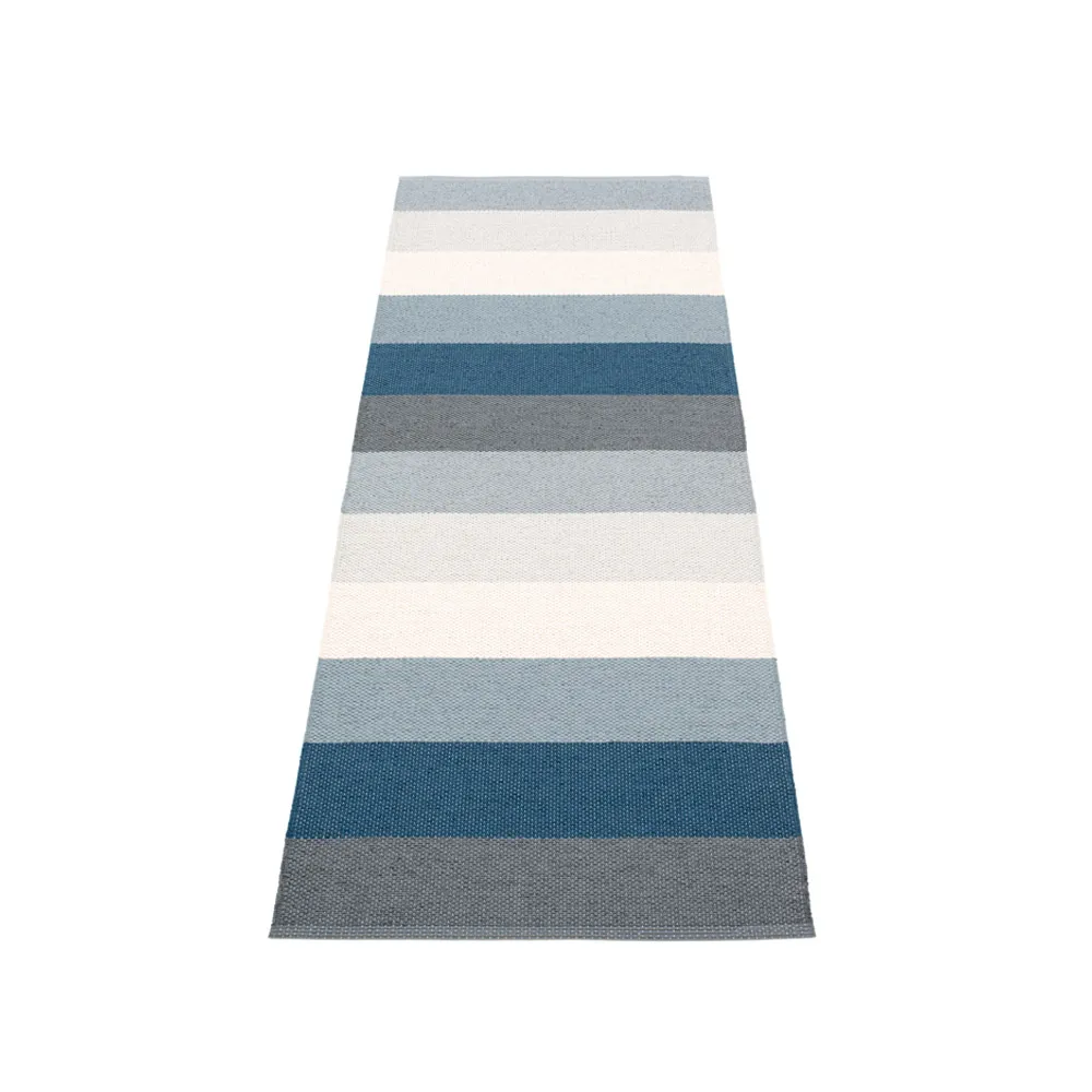 Molly gångmatta, ocean grey, 70x400 cm Pappelina