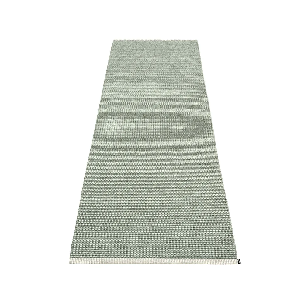 Mono gångmatta, army/sage, 85x260 cm Pappelina