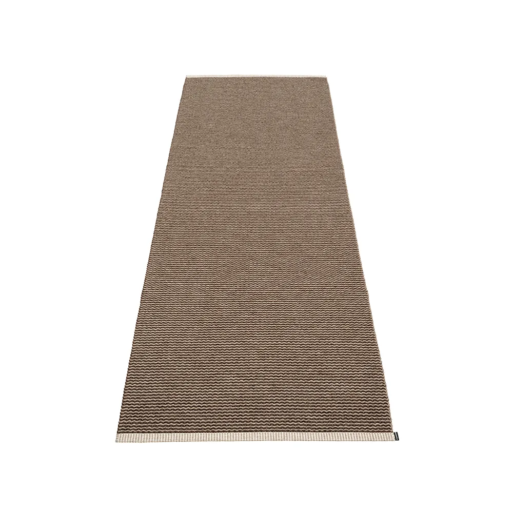 Mono gångmatta, dark brown/dark linen, 70x200 cm Pappelina