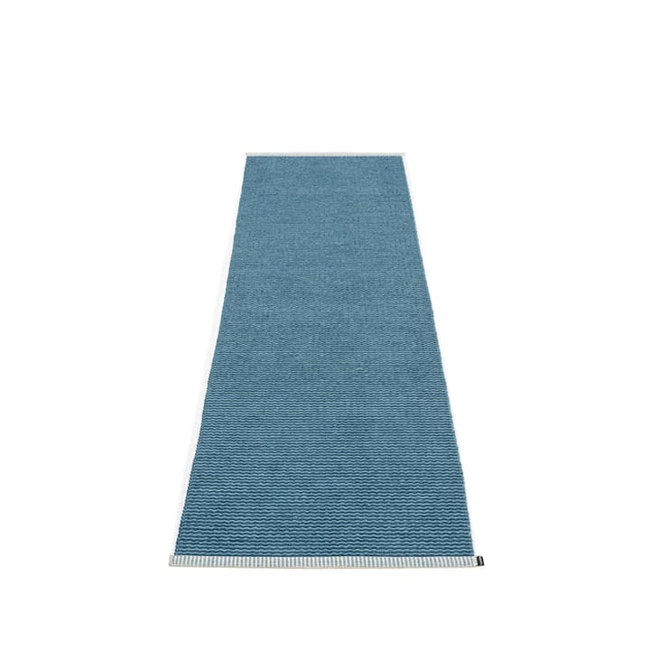 Mono gångmatta - Ocean blue/dove blue-85x260 cm - Pappelina