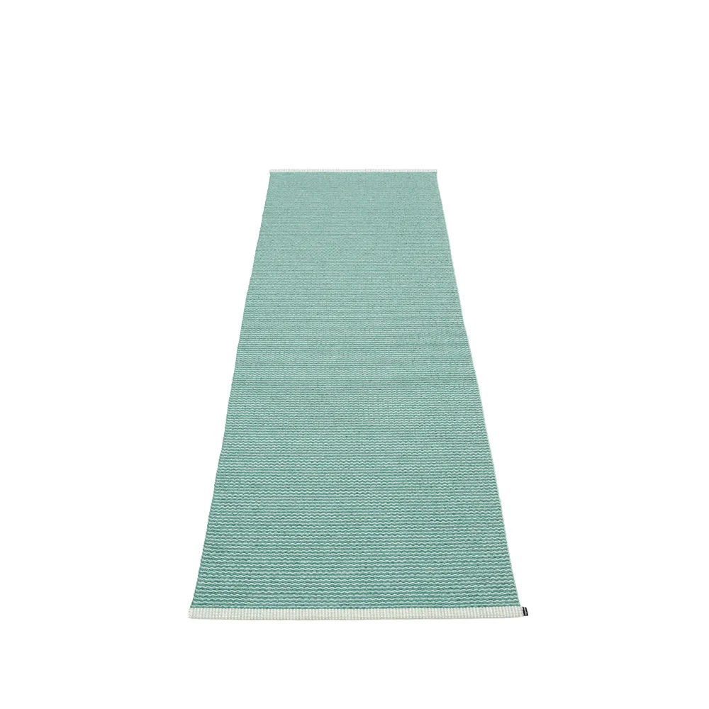 Mono gångmatta, pale turquoise/jade, 85x260 cm Pappelina