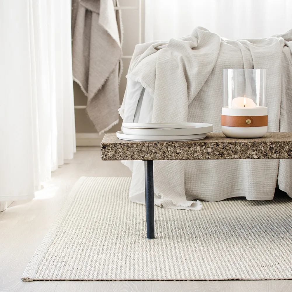 Mono gångmatta, sand/cream, 60x250 cm Pappelina