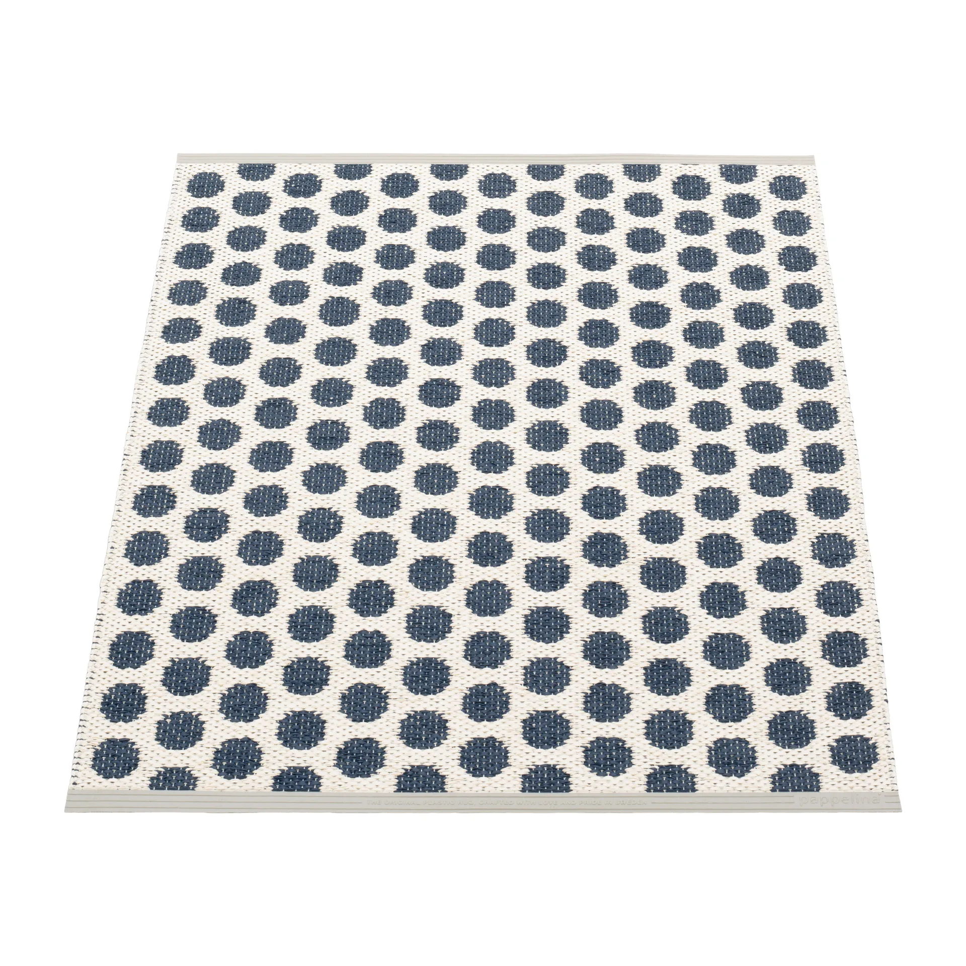 Noa badrumsmatta, Dark blue-vanilla, 70x90 cm Pappelina