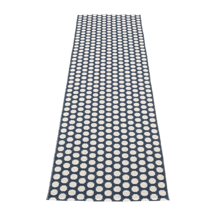 Noa gångmatta, Dark blue-vanilla, 70x250 cm Pappelina