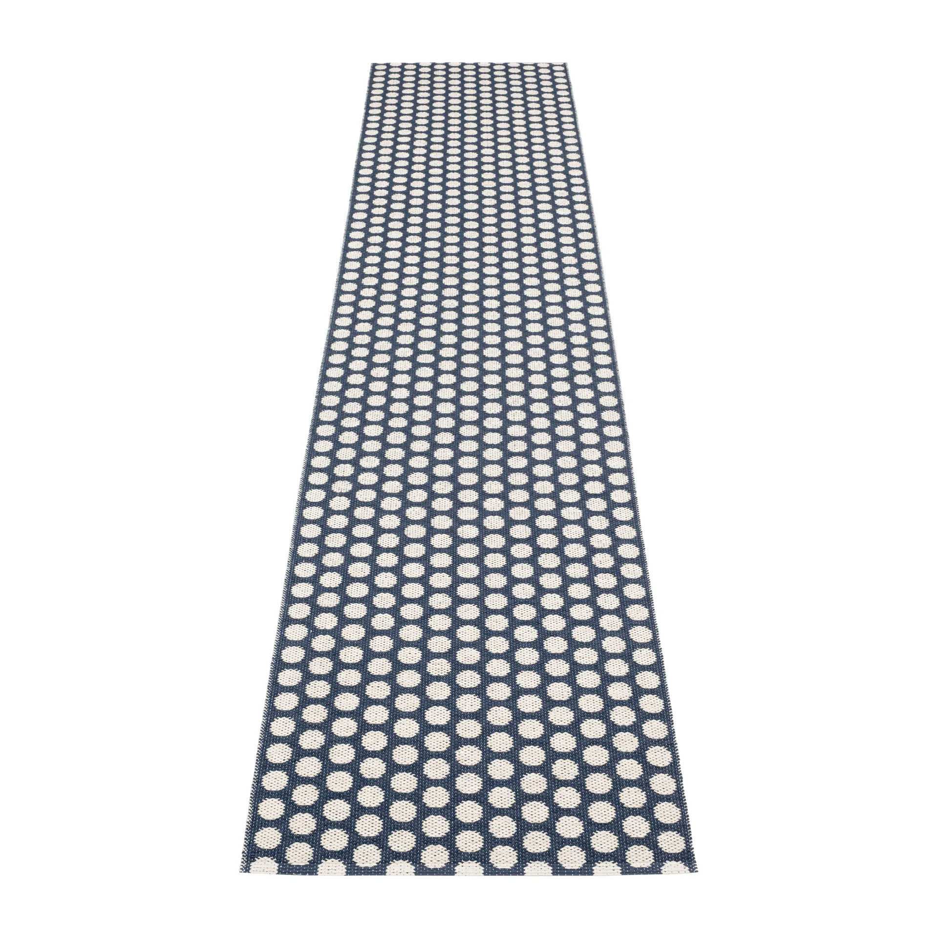Noa gångmatta, Dark blue-vanilla, 70x350 cm Pappelina