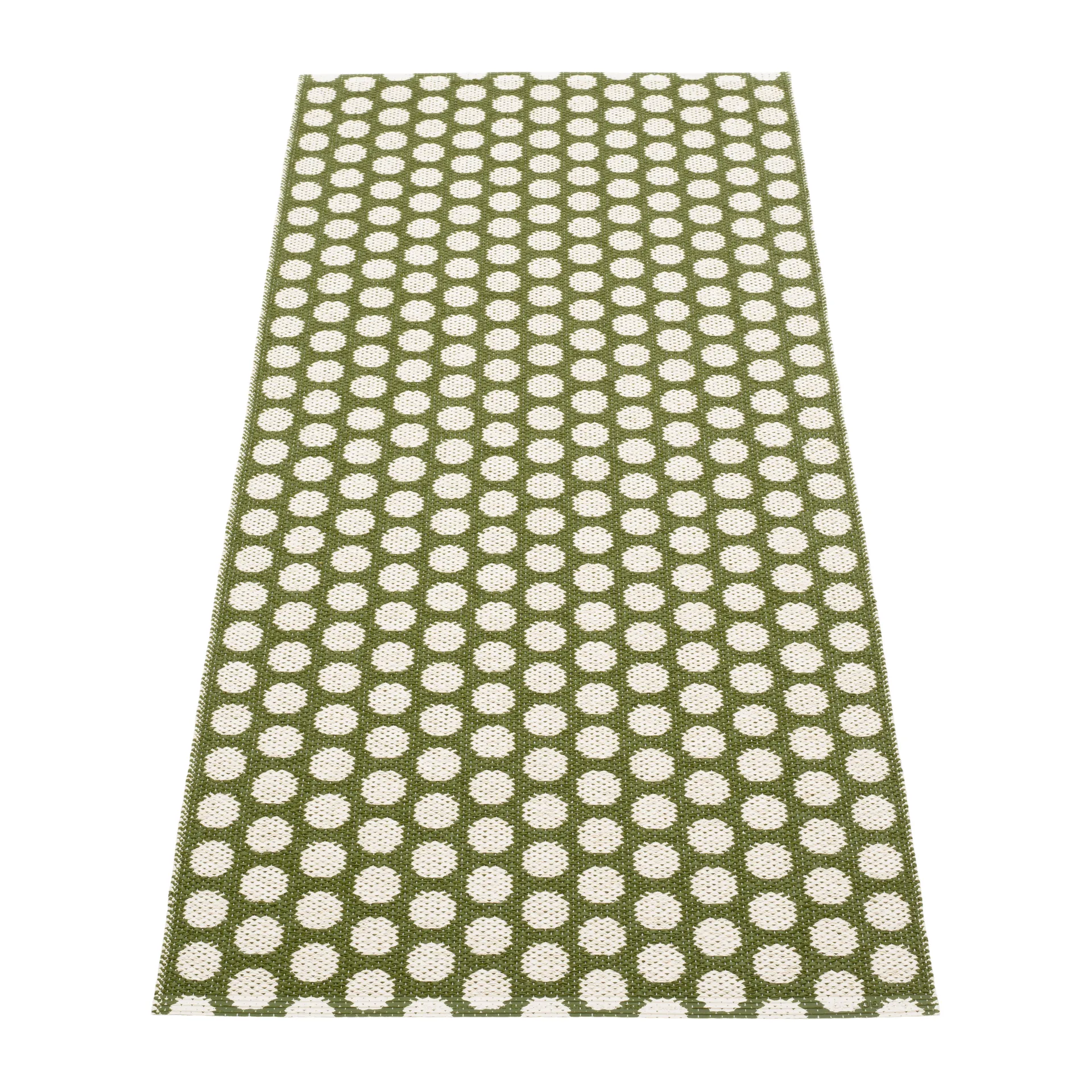 Noa gångmatta, Dark olive-vanilla, 70x150 cm Pappelina