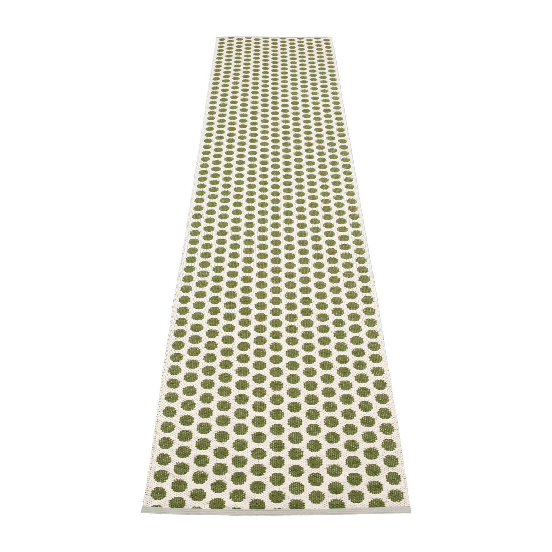 Noa gångmatta, Dark olive-vanilla, 70x350 cm Pappelina