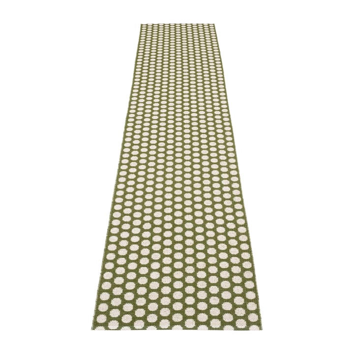 Noa gångmatta, Dark olive-vanilla, 70x350 cm Pappelina