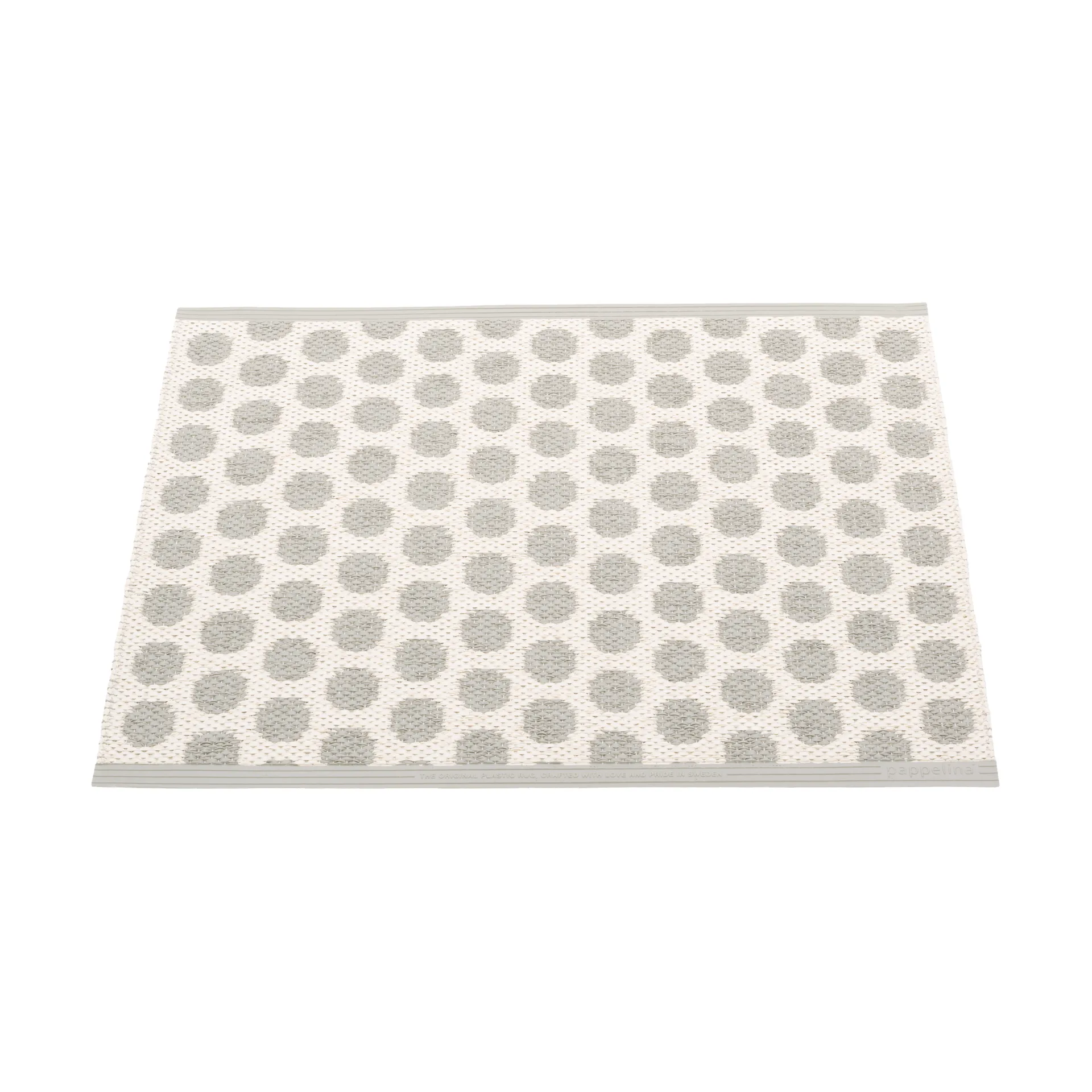 Noa gångmatta, Warm grey/grey stripes, 70x50 cm Pappelina