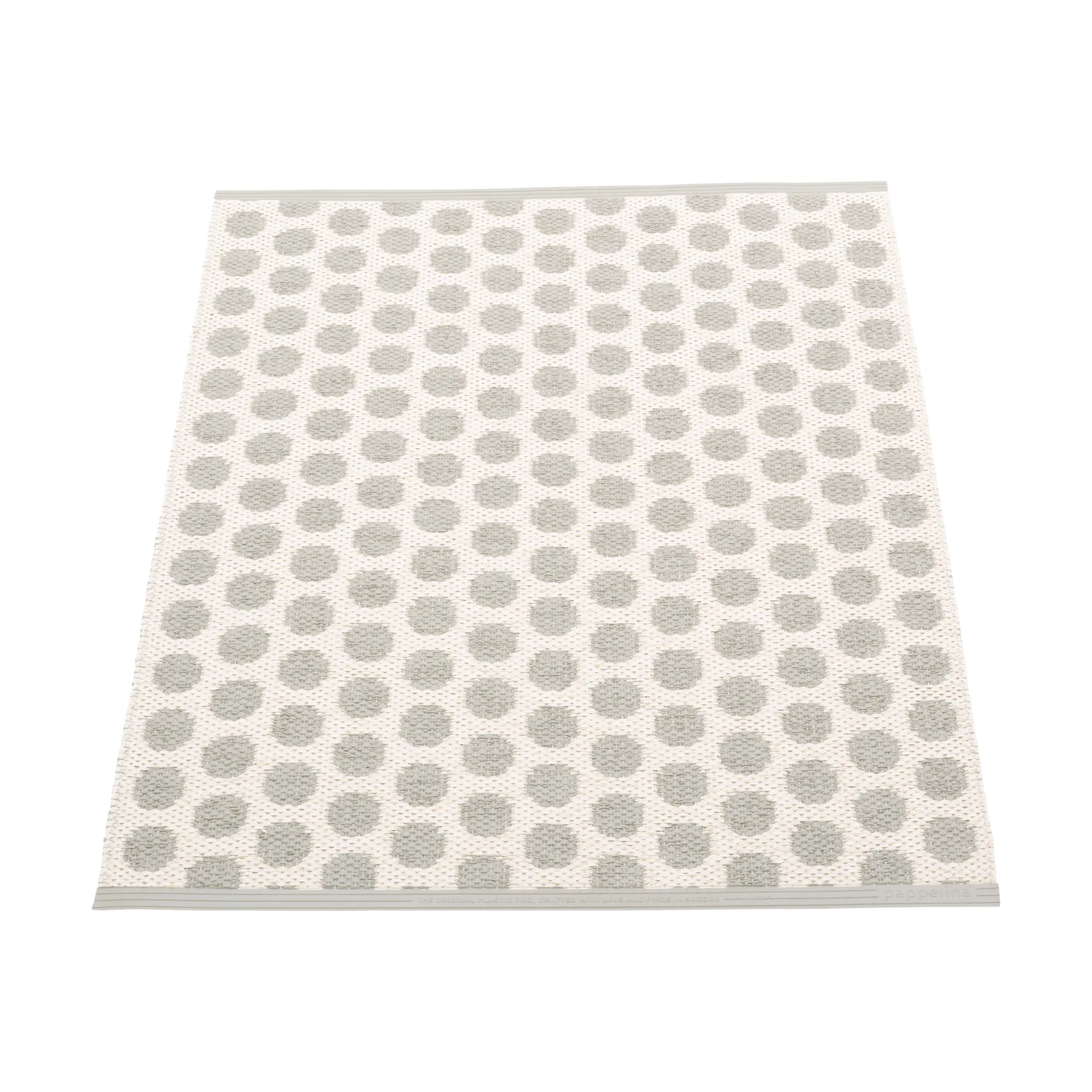 Noa gångmatta, Warm grey/grey stripes, 70x90 cm Pappelina