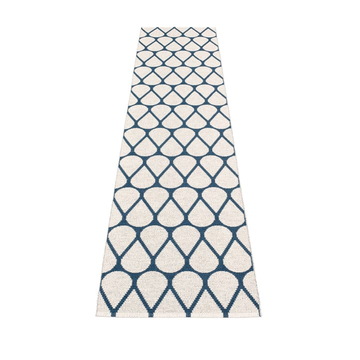Otis gångmatta, ocean blue/vanilla, 70x320 cm Pappelina