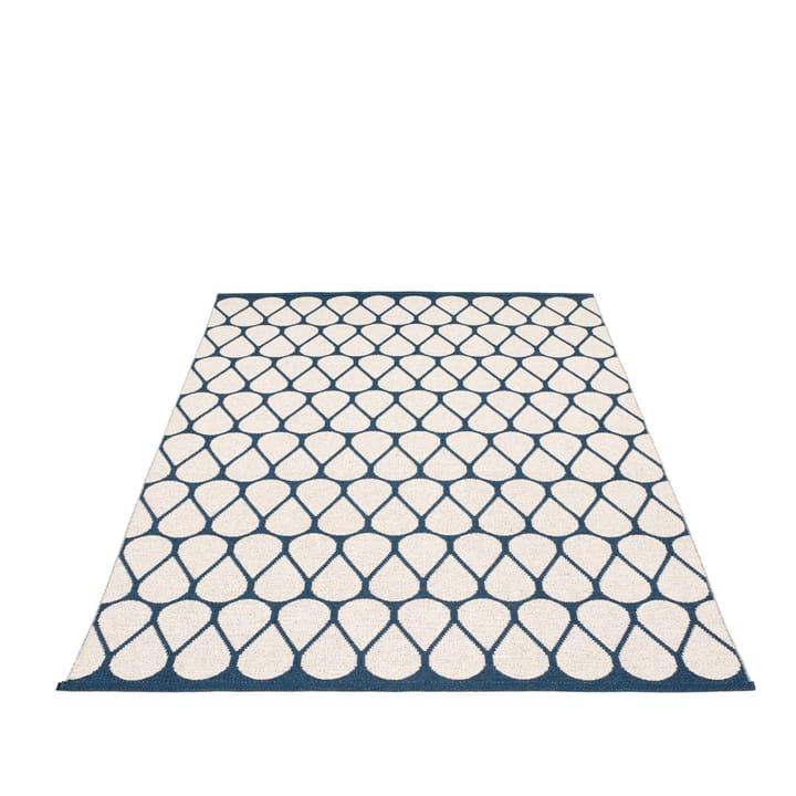 Otis matta, ocean blue/vanilla, 180x275 cm Pappelina