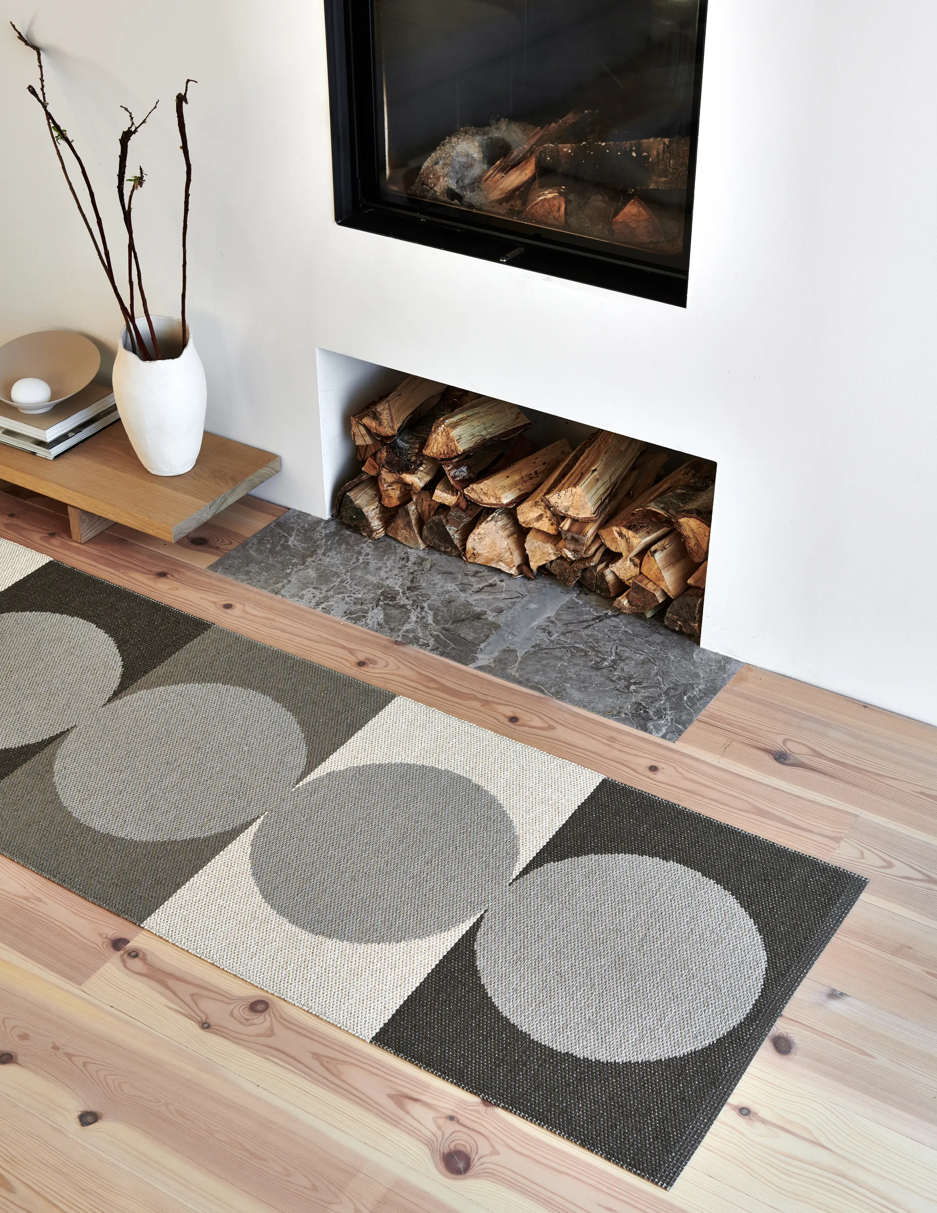 Otto gångmatta, Clay-linen, 70x280 cm Pappelina