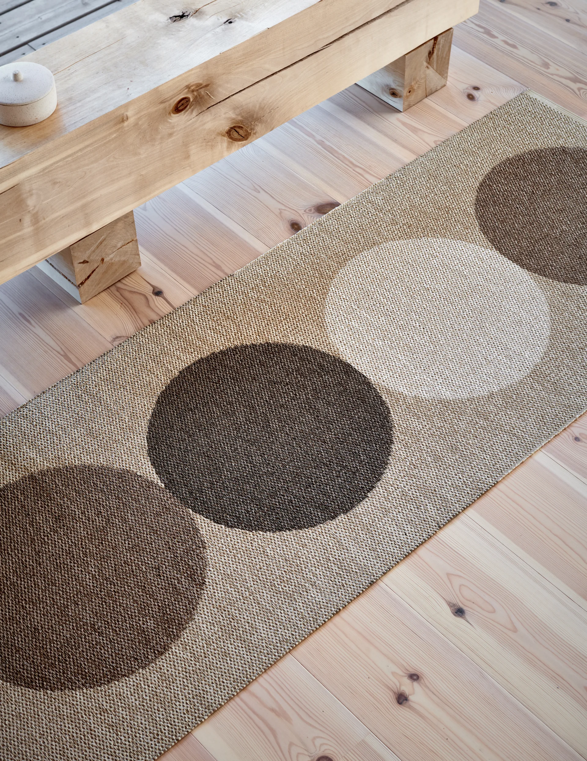 Otto gångmatta, Grain-cream, 70x280 cm Pappelina