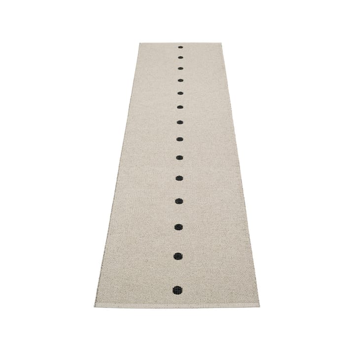 Peg gångmatta, black/linen, 70x280 cm Pappelina