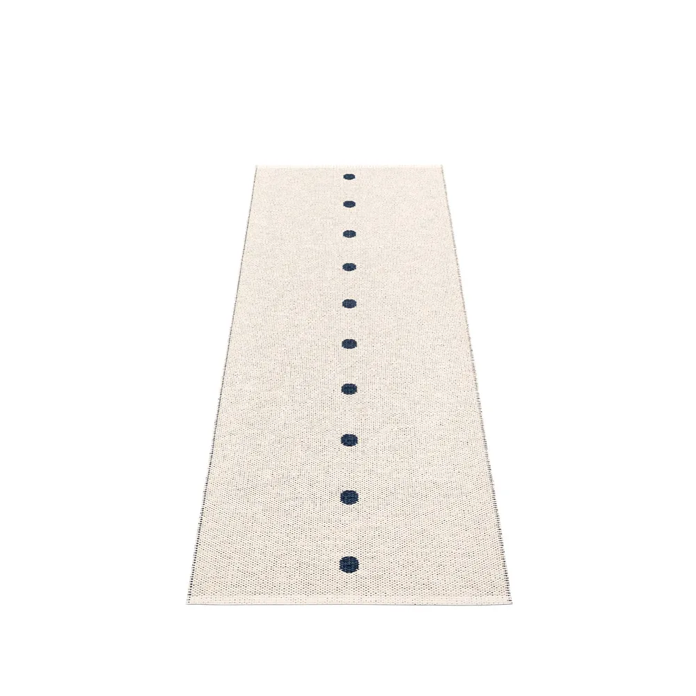 Peg gångmatta, dark blue/vanilla, 70x200 cm Pappelina