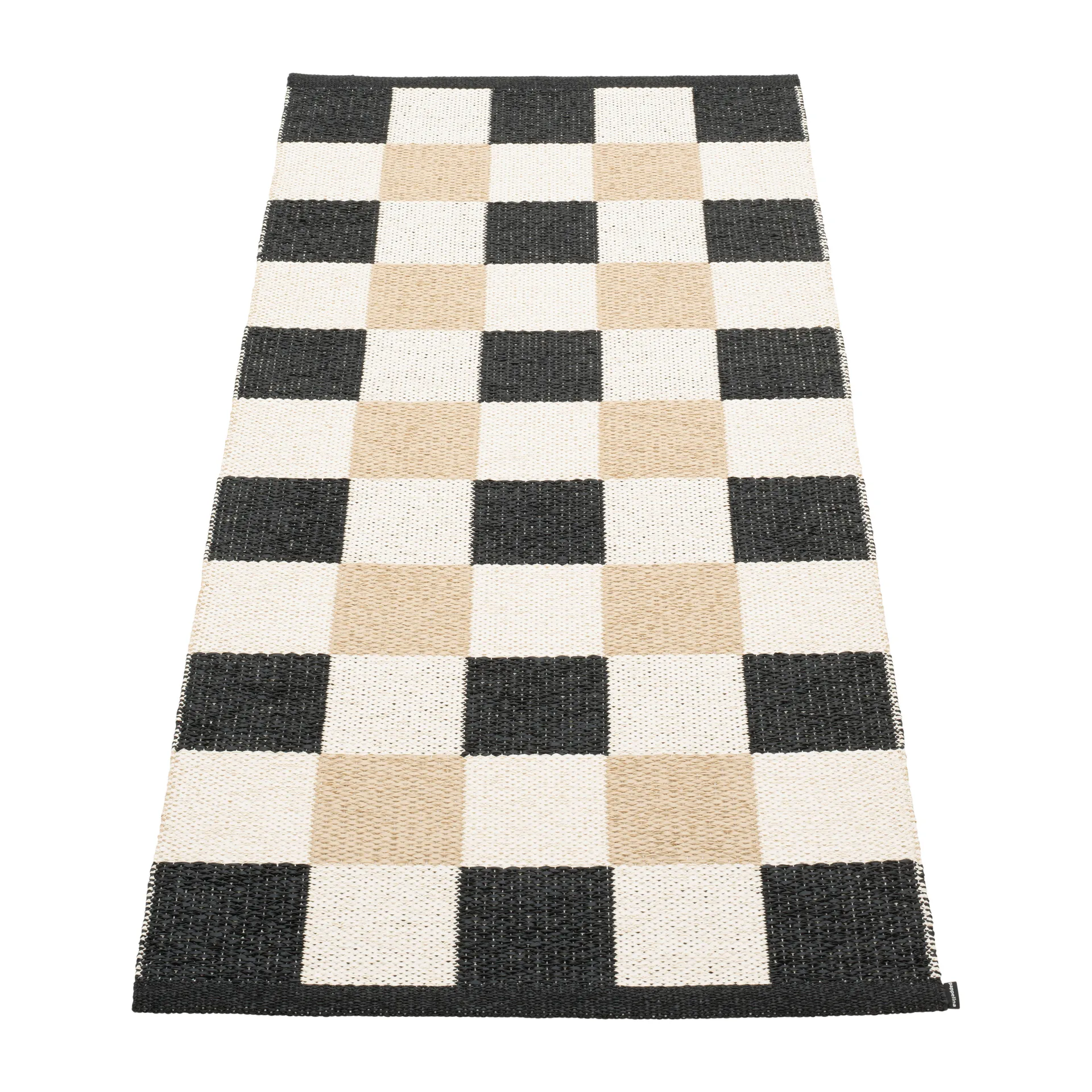 Pix gångmatta, Black-vanilla, 70x160 cm Pappelina