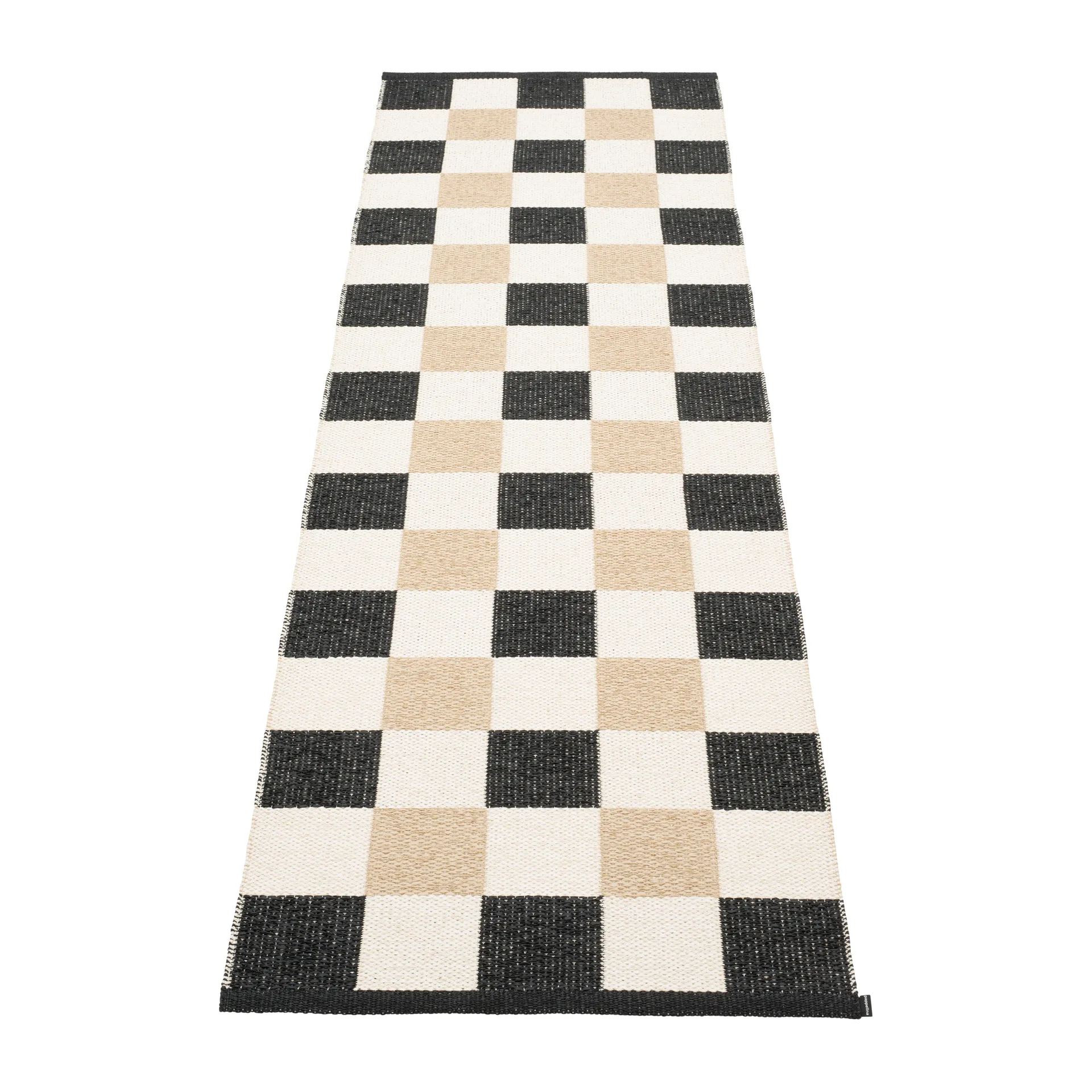 Pix gångmatta, Black-vanilla, 70x240 cm Pappelina