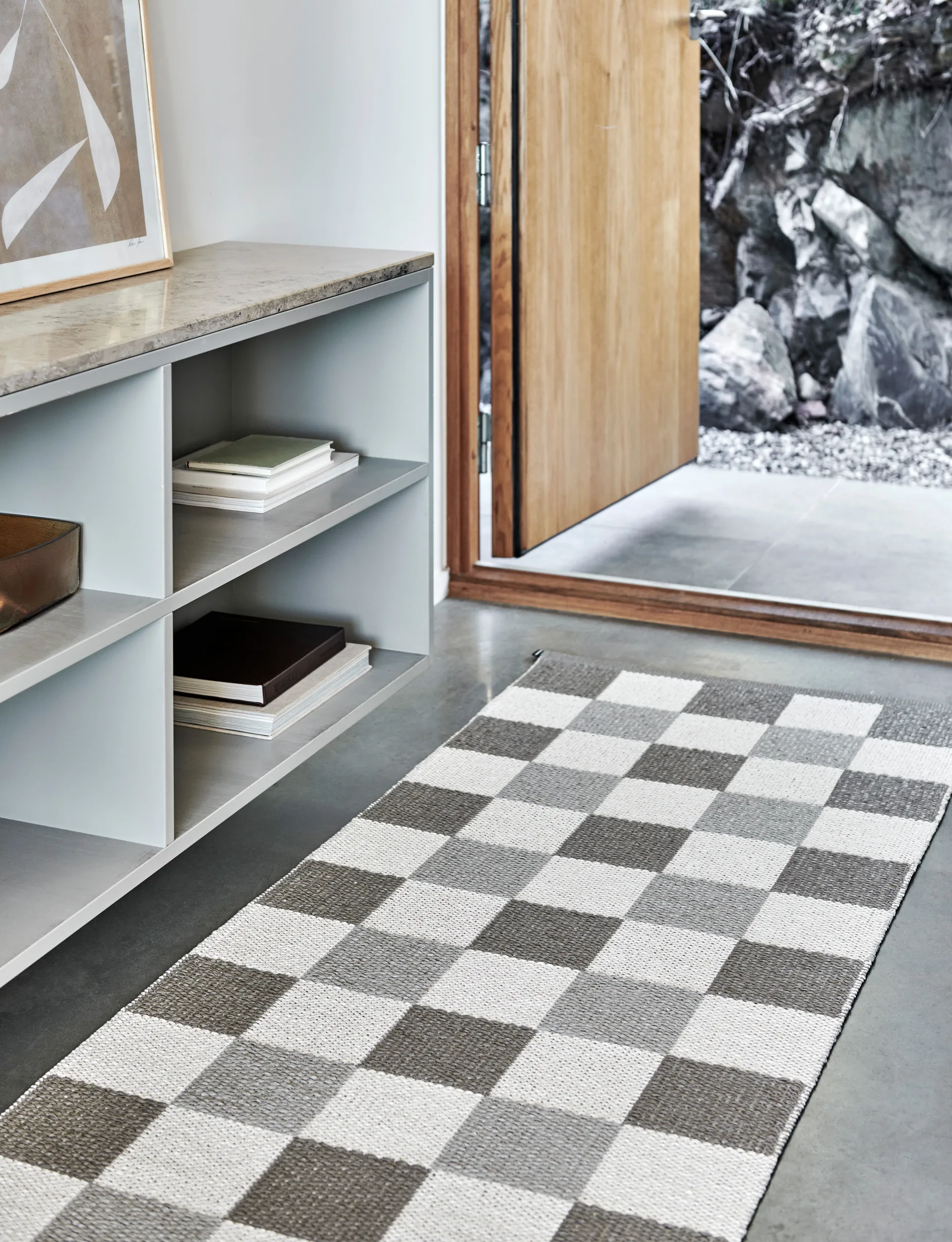 Pix gångmatta, Dark Linen-vanilla, 70x300 cm Pappelina