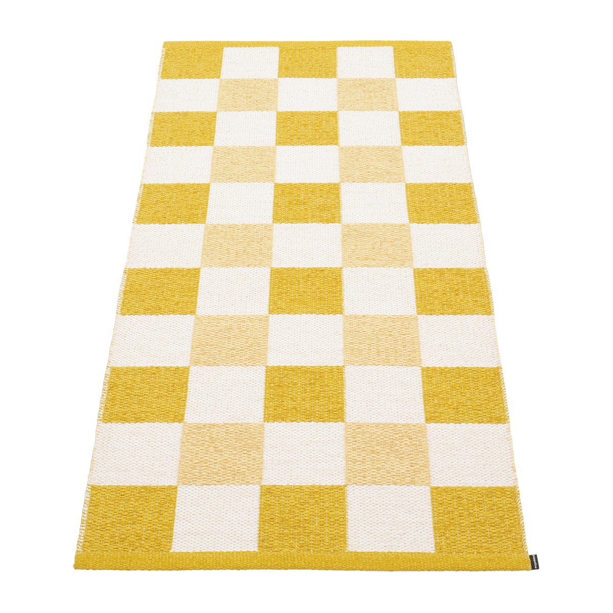 Pappelina Pix gångmatta Mustard-vanilla, 70x160 cm | Skandinavisk Design | Plastmattor | Beige